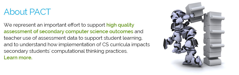 Robots building a puzzle